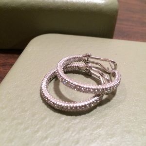 Judith Ripka Sterling Silver hoops